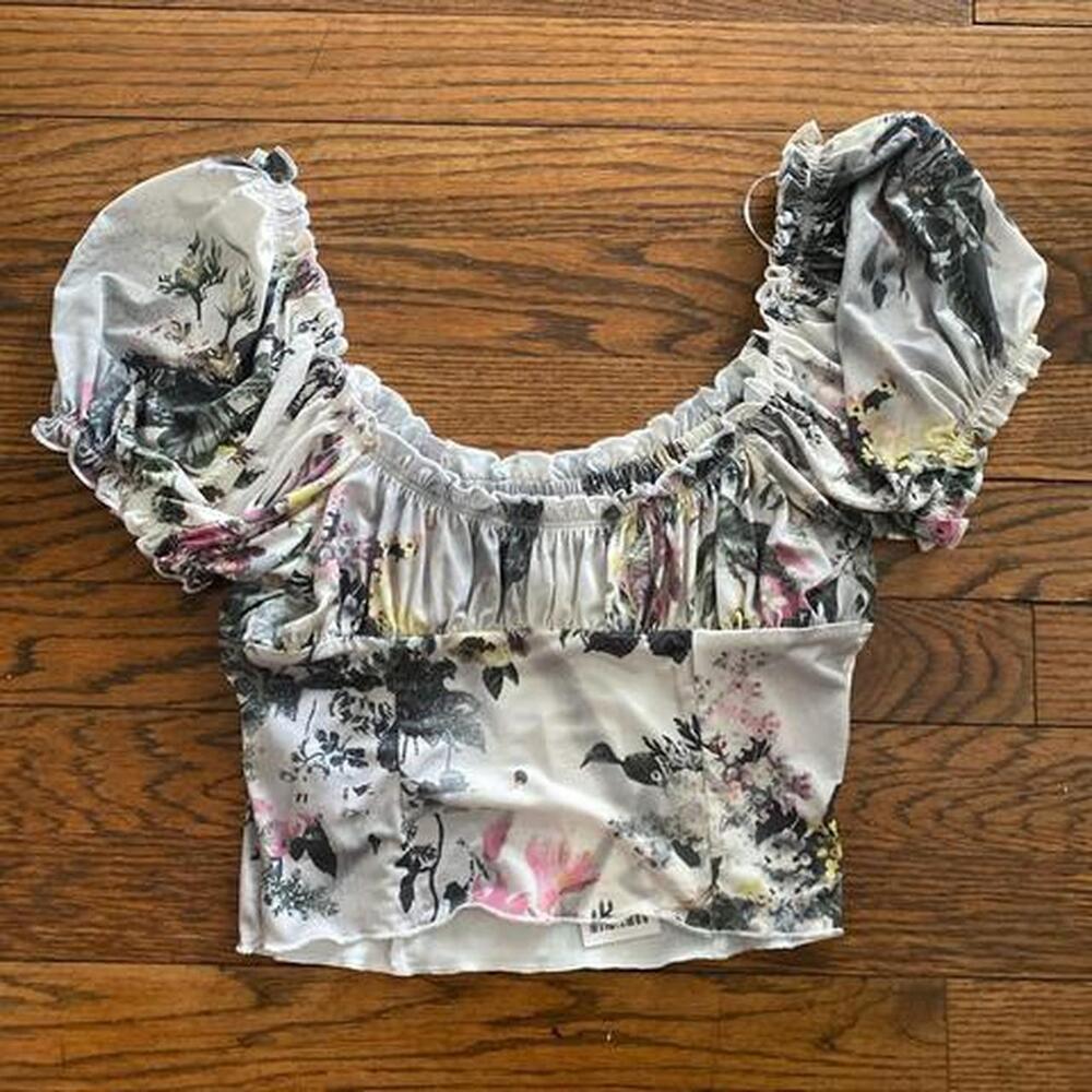 Urban outfitters off shoulder flower tops